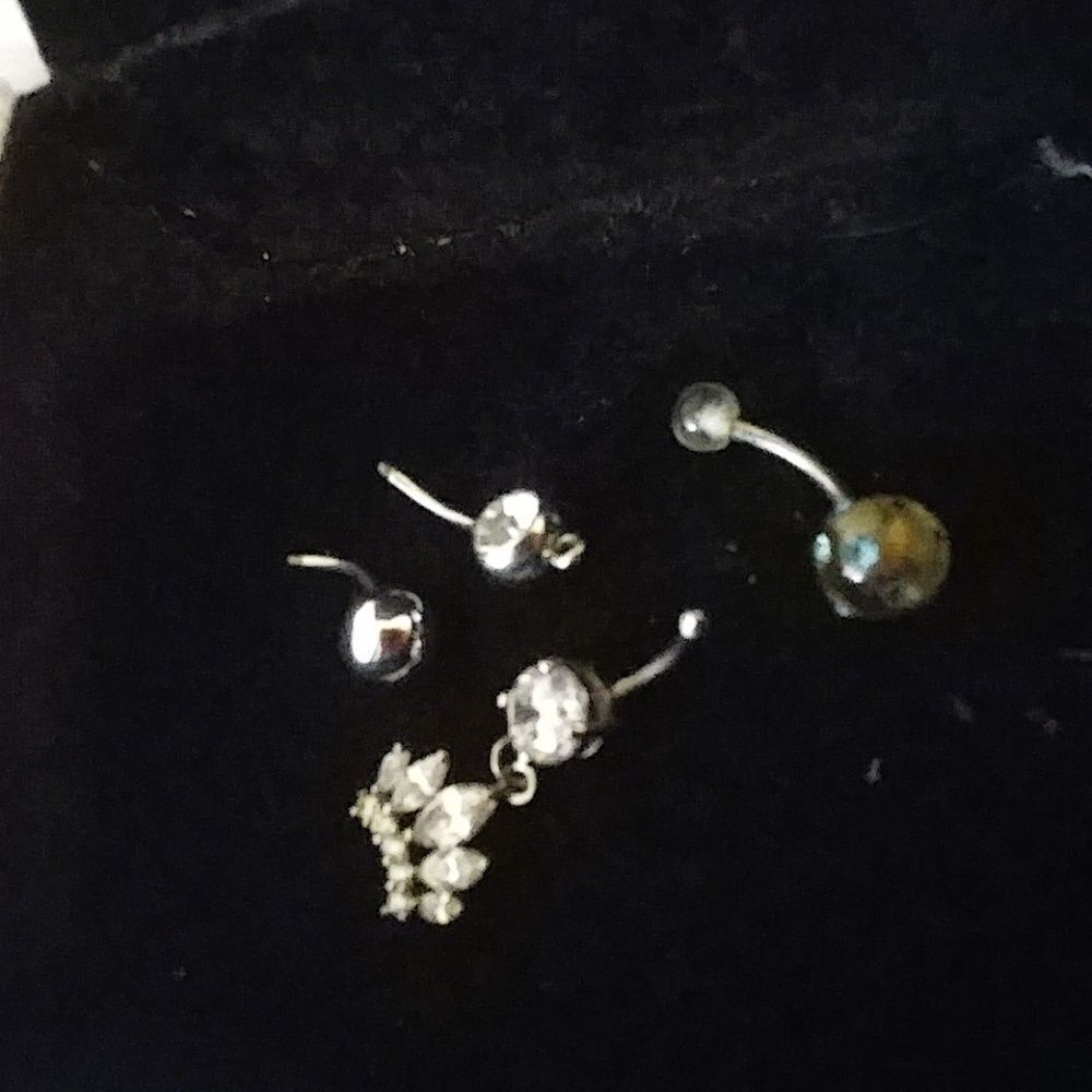 Real Silver Belly button piercings bundle - Picture 2 of 5